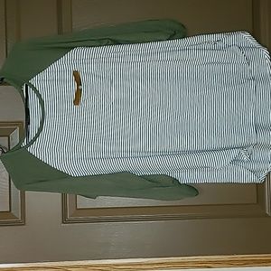 3/4 sleeve striped shirt